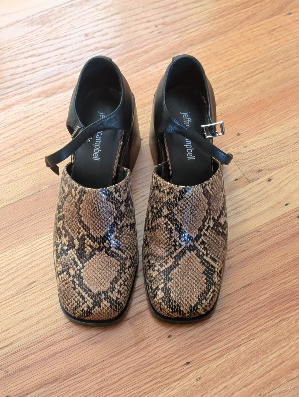 Jeffrey Campbell Snake-Print Mary Janes - Picture 2 of 7